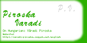 piroska varadi business card